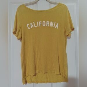H&M Yellow California Graphic Tee